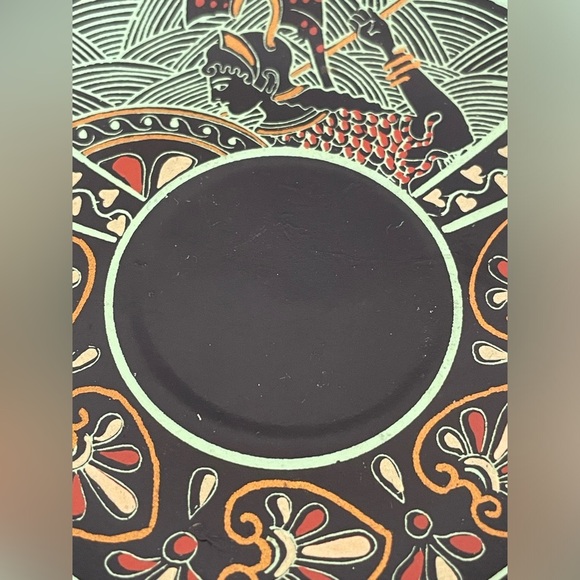 Vintage Black Miniature Greek Mythology Ceramic Collectible Plate Made in Greece - Picture 12 of 14